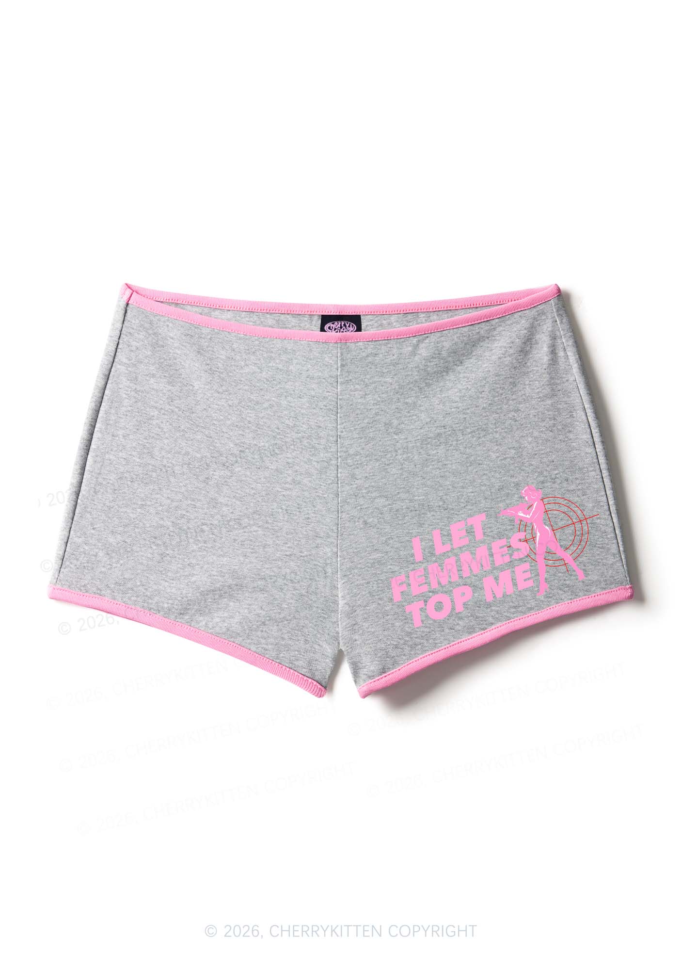 I Let Femmes Top Me Pride Y2K Booty Shorts Cherrykitten
