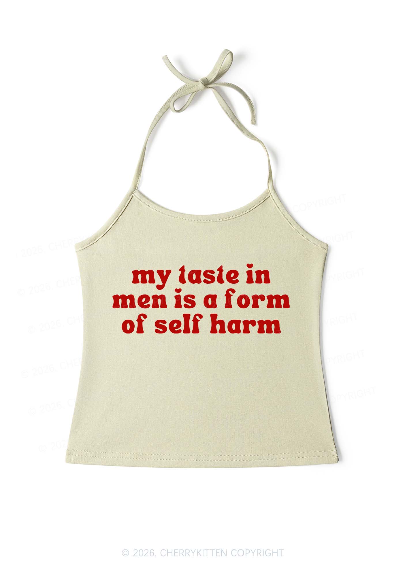 My Taste In Men Y2K Halter Neck Cami Cherrykitten