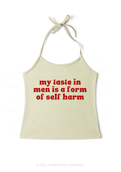My Taste In Men Y2K Halter Neck Cami Cherrykitten