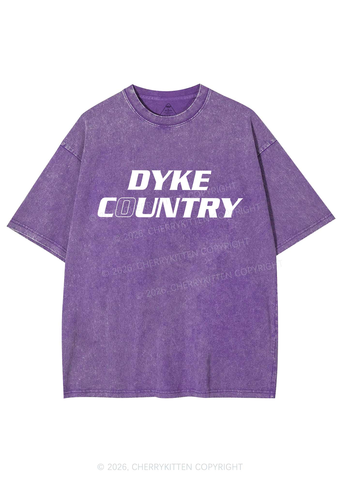 Dyke Country Pride Y2K Shirts Washed Tee Cherrykitten