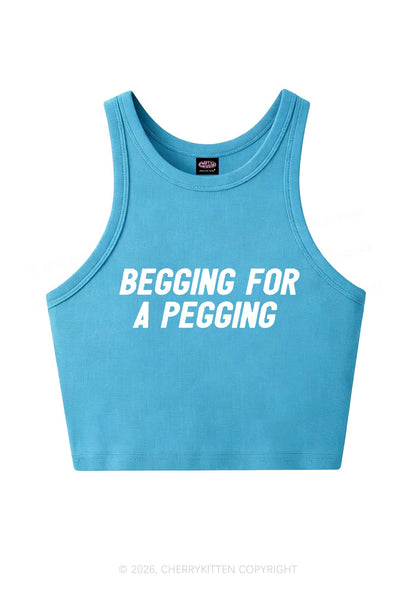 Begging For A Pegging Y2K Crop Tank Top Cherrykitten