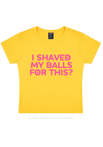 Shaved My Balls For This Y2K Baby Tee Cherrykitten