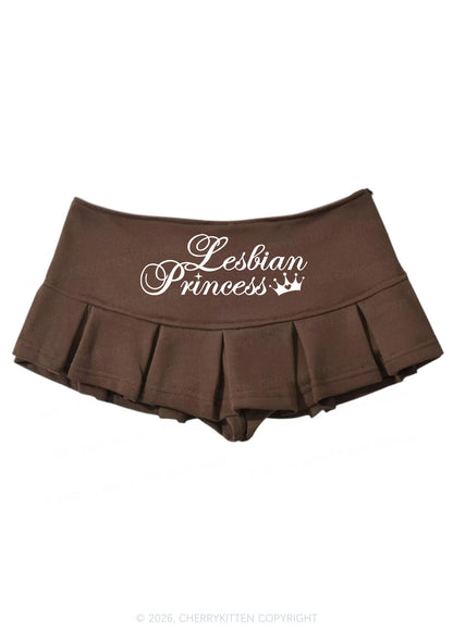 Lesbian Princess Pride Y2K Mini Pleated Skirts Cherrykitten
