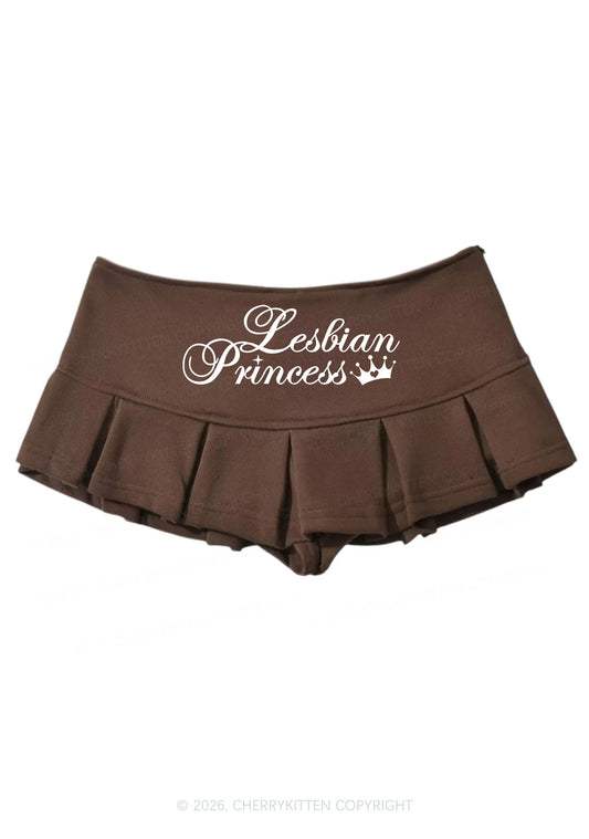 Lesbian Princess Pride Y2K Mini Pleated Skirts Cherrykitten