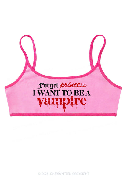 Halloween Want To Be Vampire Y2K Super Crop Cami Cherrykitten