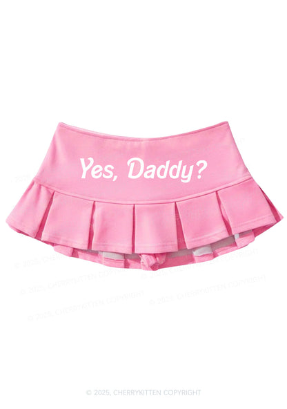 Yes Daddy Y2K Mini Pleated Skirts Cherrykitten
