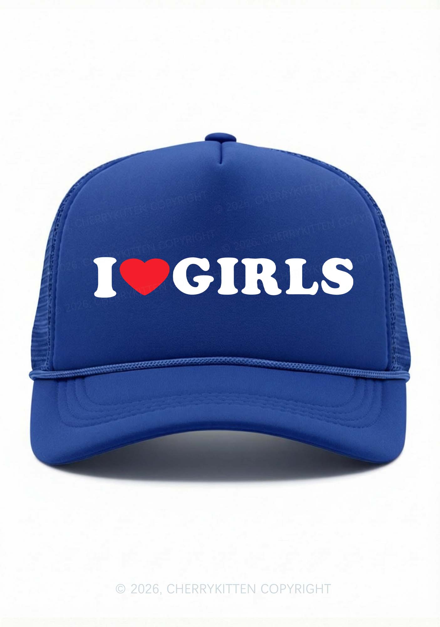 I Love Girls Pride Y2K Trucker Hat Cherrykitten