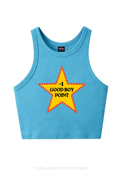 Minus One Good Boy Point Y2K Crop Tank Top Cherrykitten