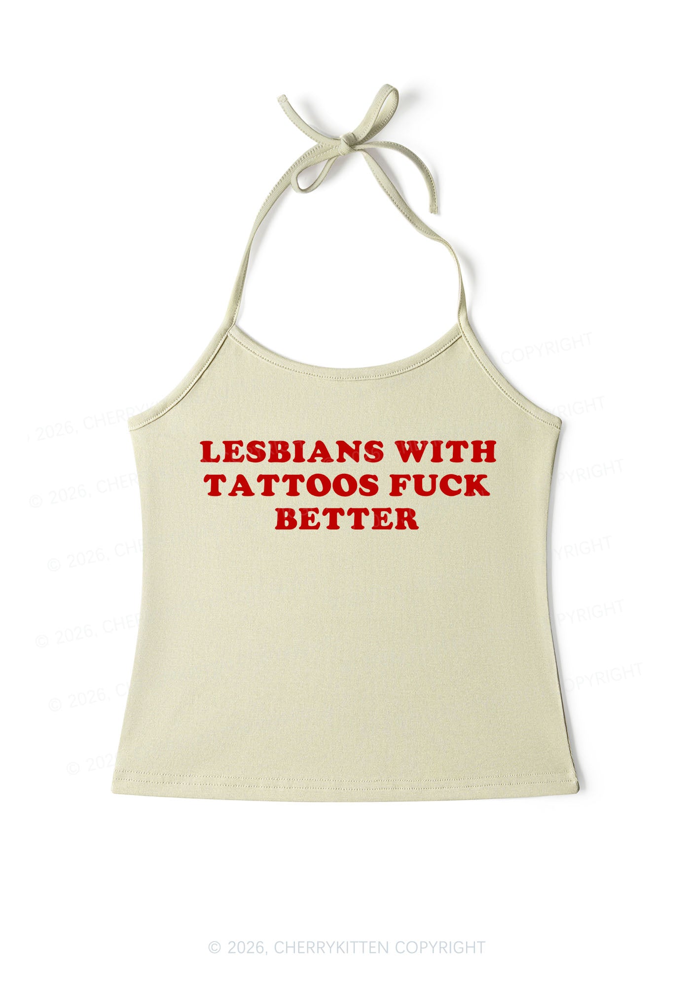 Lesbians With Tattoos Pride Y2K Halter Neck Cami Cherrykitten