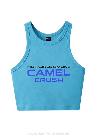 Hot Girls Smoke Mint Y2K Crop Tank Top Cherrykitten