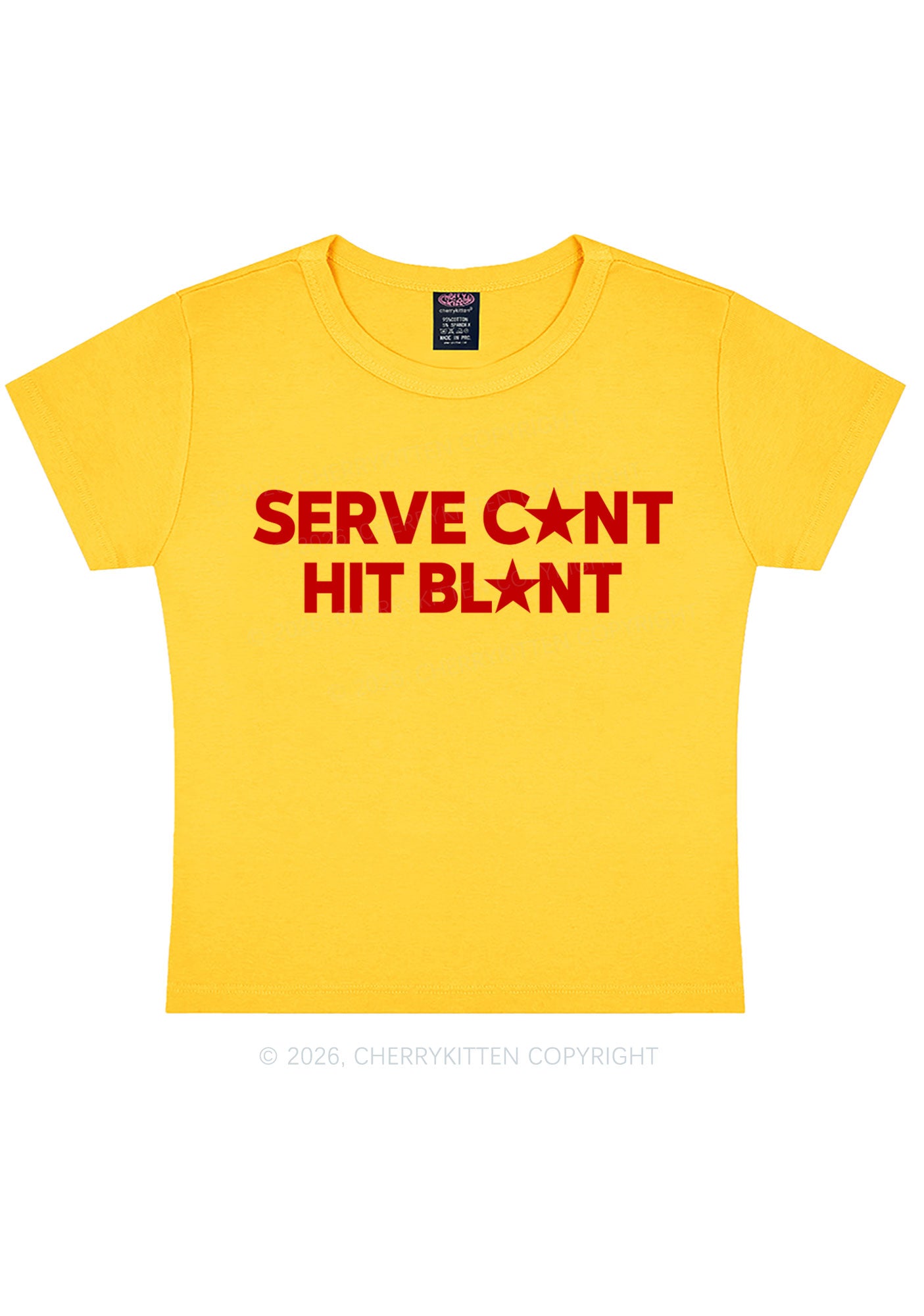 Serve Cxxt Hit Blunt Y2K Baby Tee Cherrykitten