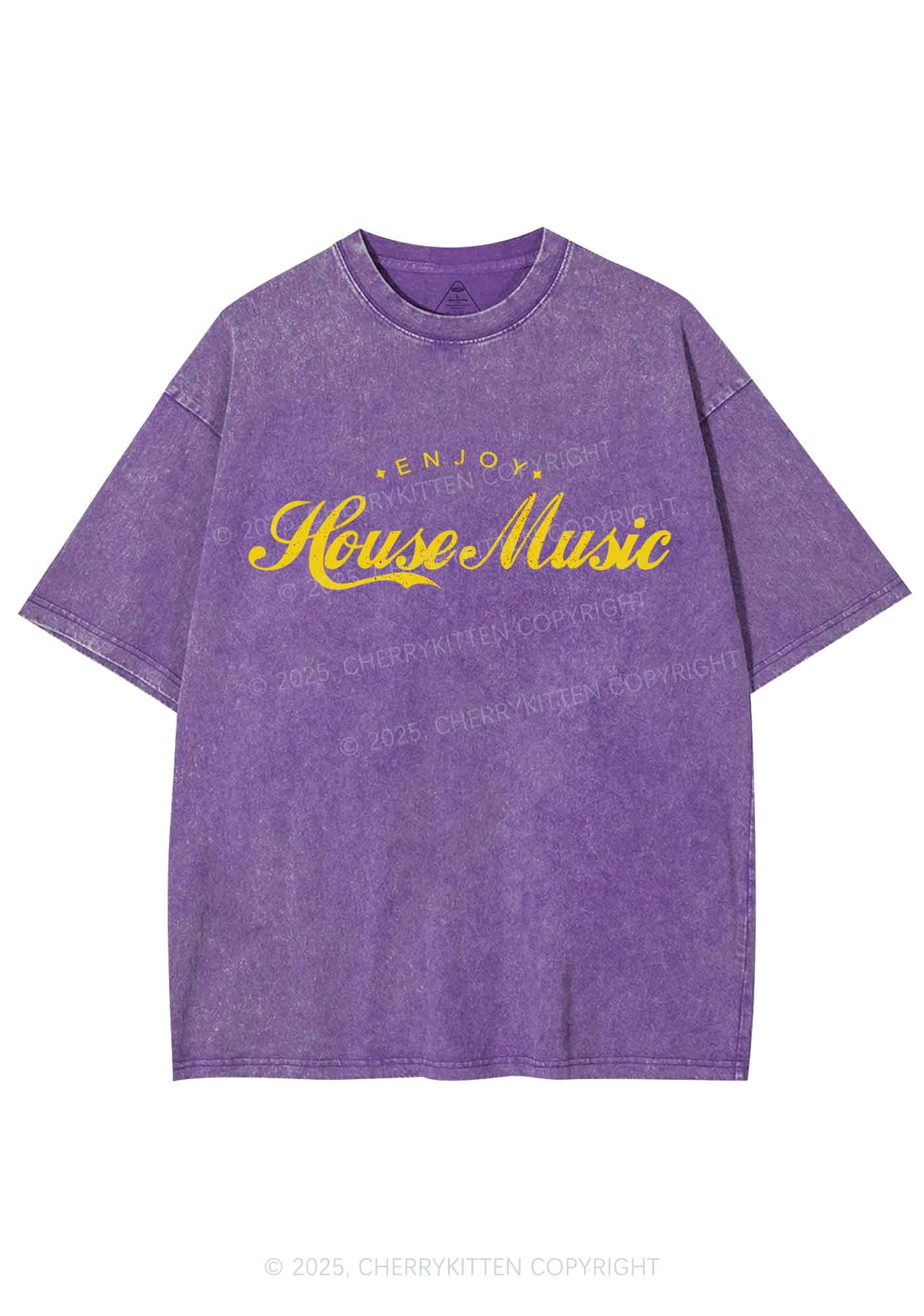 Enjoy House Music Y2K Shirts Washed Tee Cherrykitten