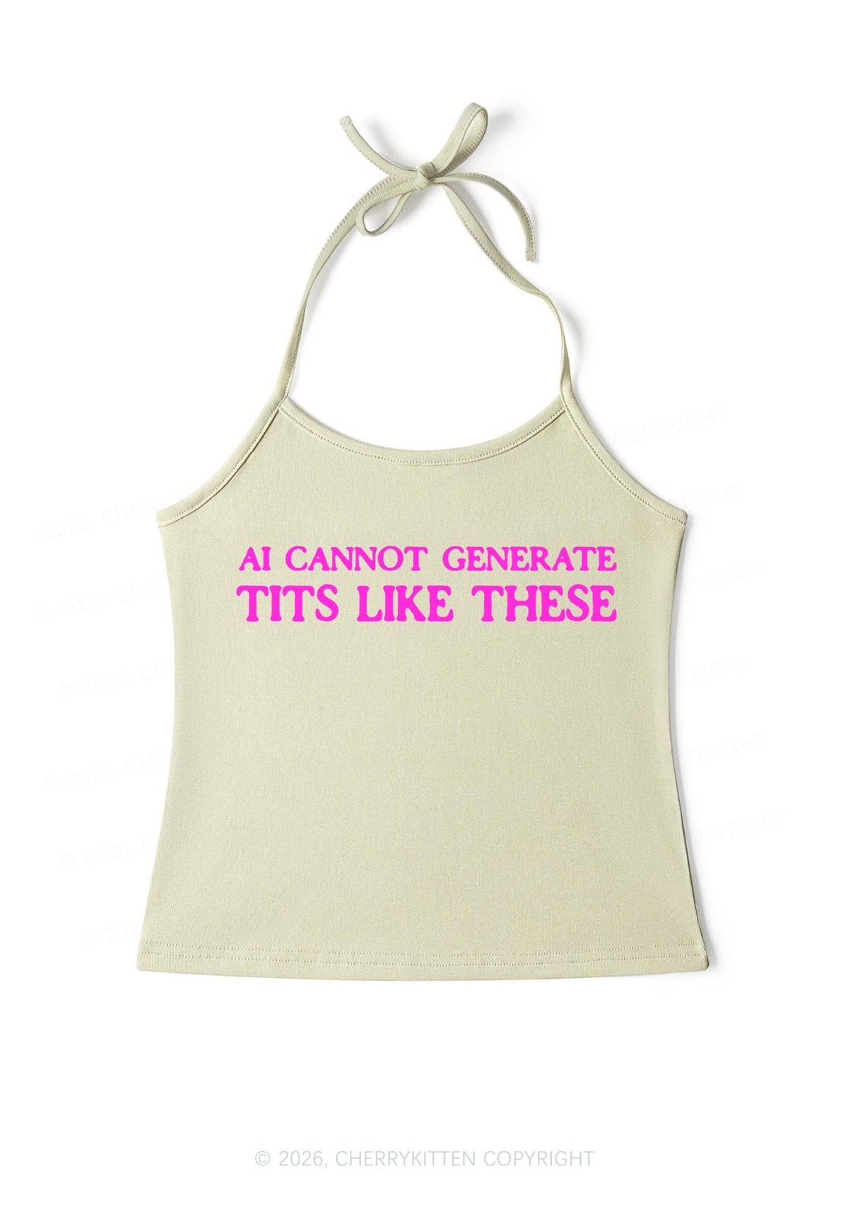 Ai Cannot Generate Txts Y2K Halter Neck Cami Cherrykitten