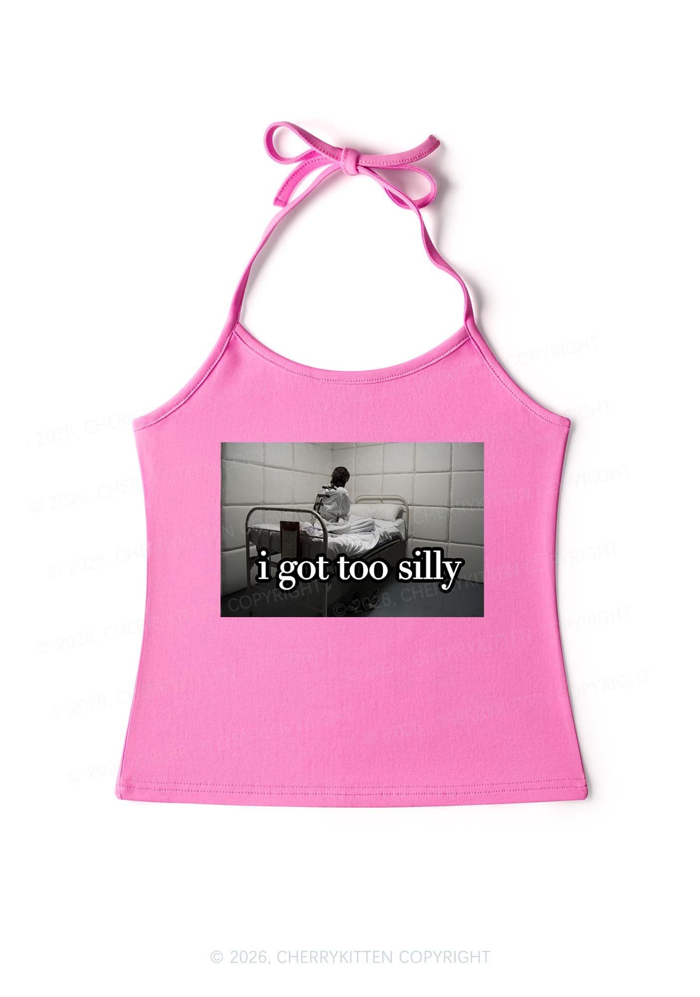 I Got Too Silly Y2K Halter Neck Cami Cherrykitten