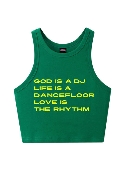 Love Is The Rhythm Y2K Crop Tank Top Cherrykitten