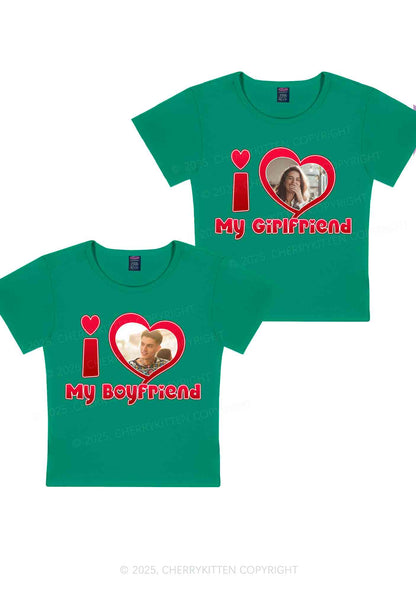 Custom BF GF Red Heart Y2K Valentine's Day Baby Tee Cherrykitten