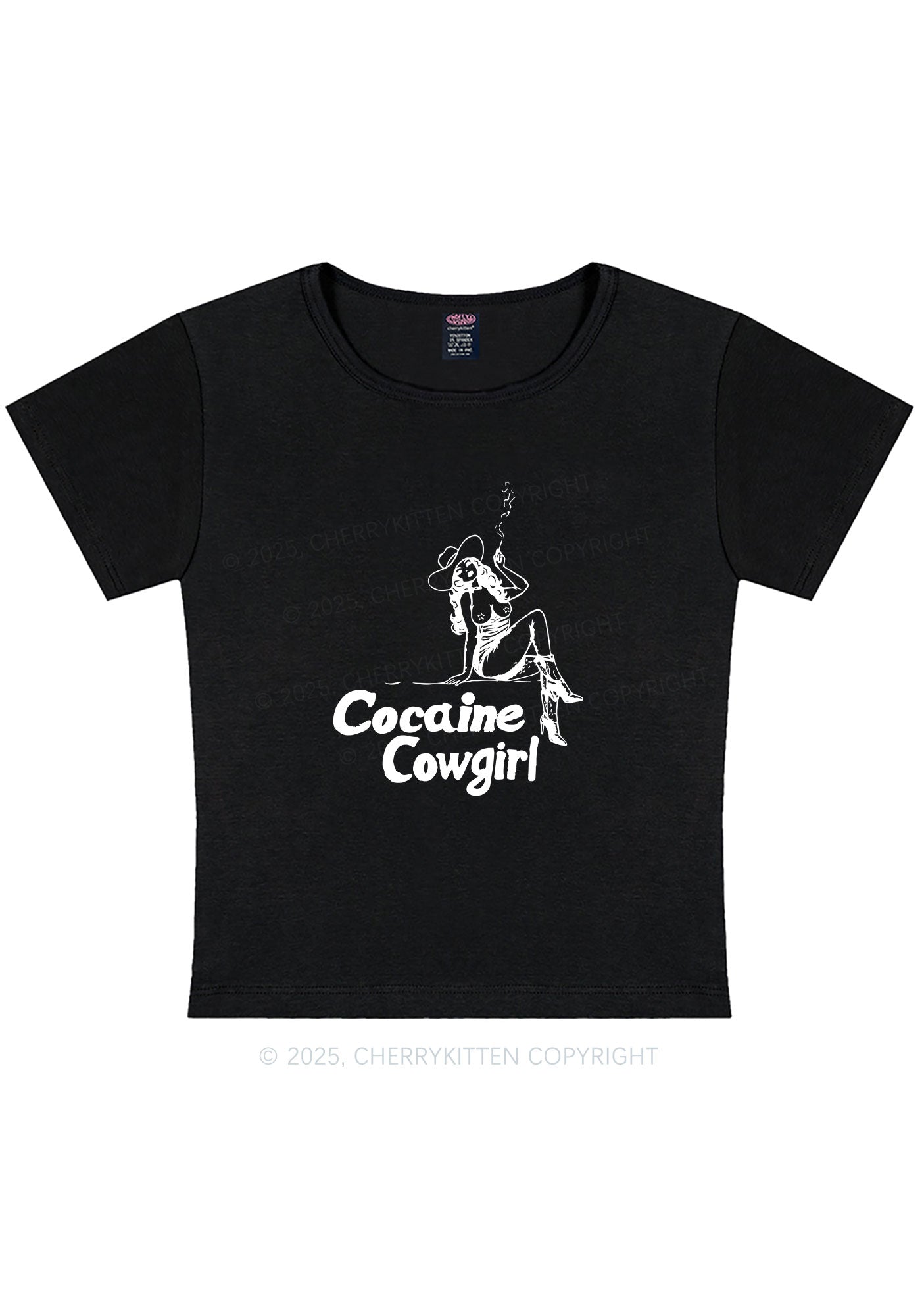 Curvy Cola Cowgirl Y2K Baby Tee Cherrykitten
