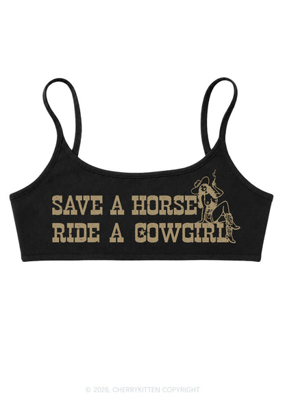 Ride Western Cowgirl Y2K Super Crop Cami Cherrykitten