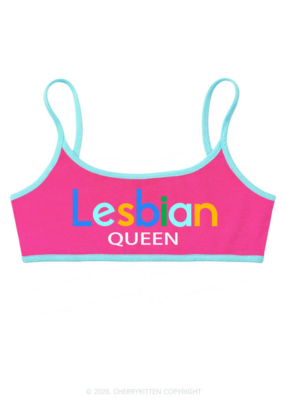 Lesbian Queen Pride Y2K Super Crop Cami Cherrykitten