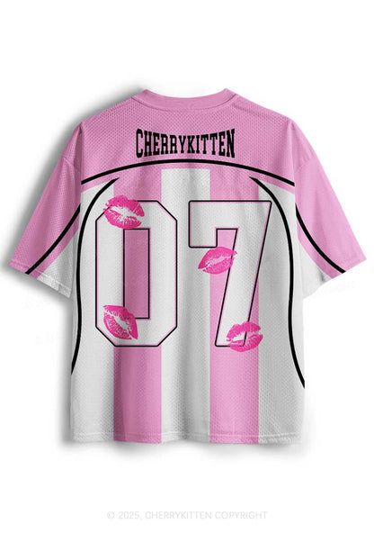 Custom Best Kisser In The World Y2K Mesh Jersey Shirts Cherrykitten
