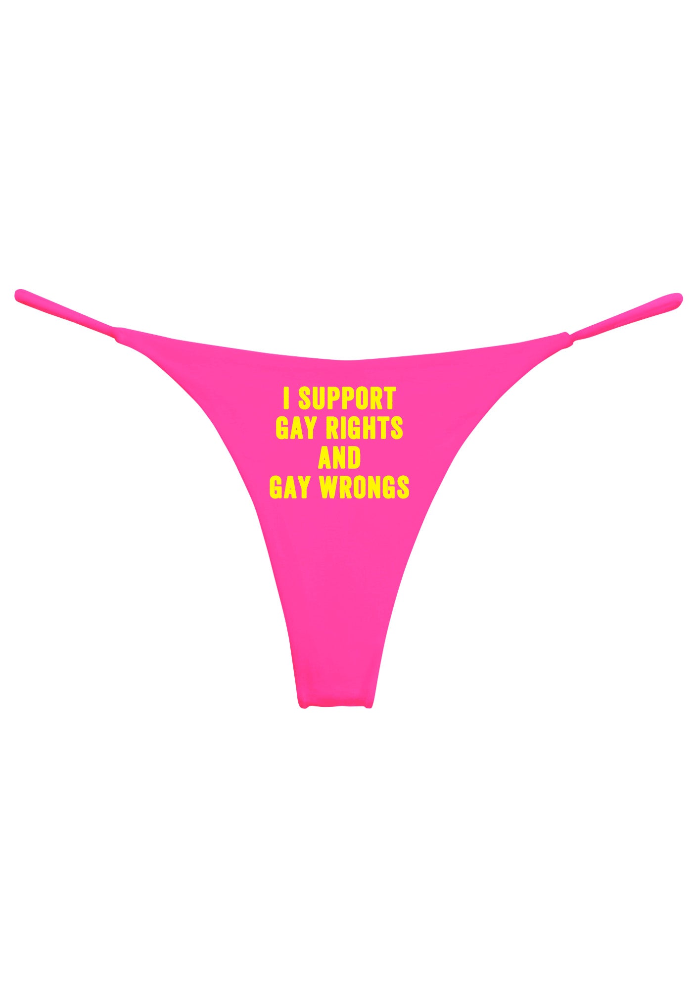 I Support Gay Rights Pride Y2K Bikini String Thong Cherrykitten