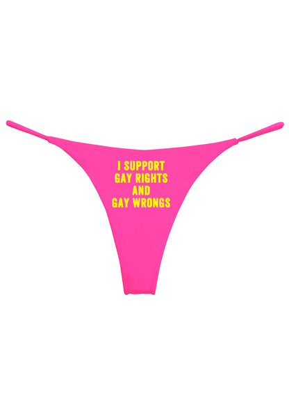 I Support Gay Rights Pride Y2K Bikini String Thong Cherrykitten