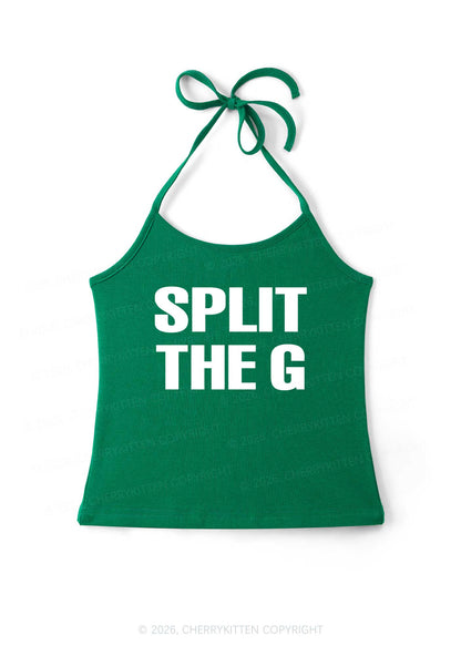 Split The G St Patricks Y2K Halter Neck Cami Cherrykitten