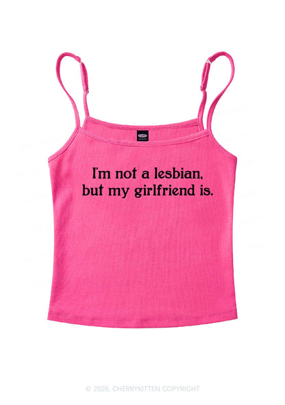My Girlfriend Is Lesbian Pride Y2K Spaghetti Strap Cami Cherrykitten