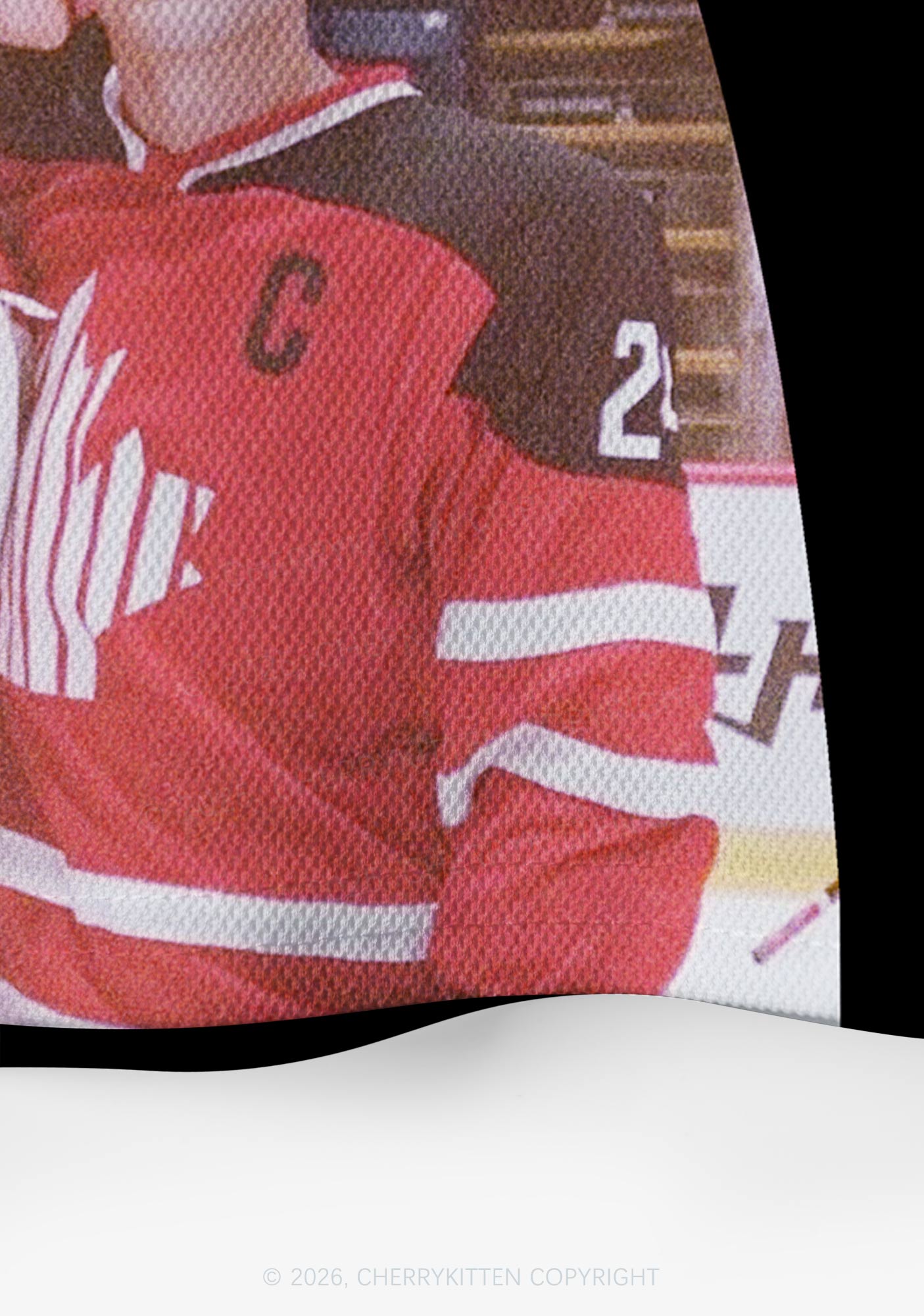 Black Hockey Boys Kissing HR Y2K Crop Sport Jersey Shirts Cherrykitten