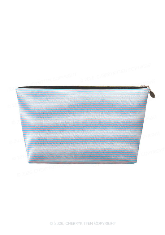 Trans Stripes Pride Y2K Makeup Bag Cherrykitten