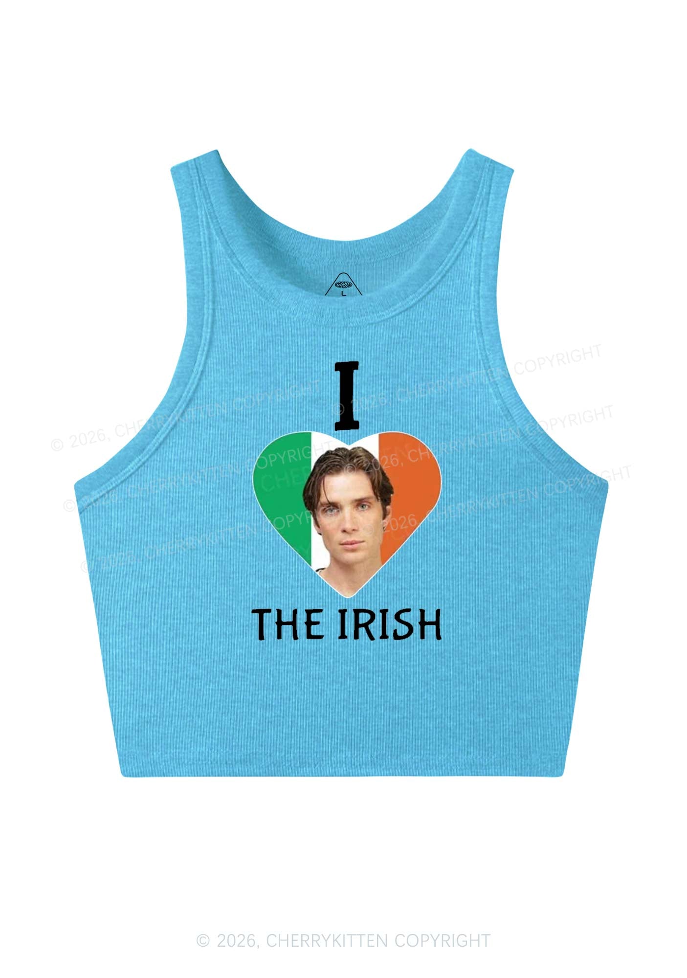 I Love The Irish Custom Photo St Patricks Y2K Crop Tank Top Cherrykitten