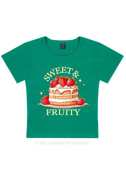 Sweet And Fruity Cake Y2K Baby Tee Cherrykitten