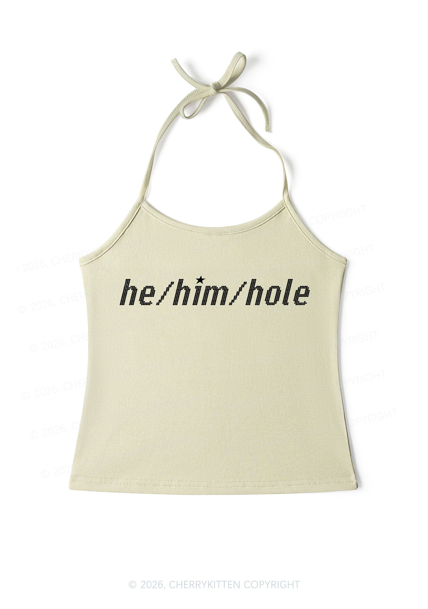 He Him Hole Pride Y2K Halter Neck Cami Cherrykitten