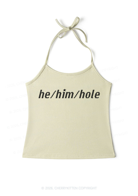 He Him Hole Pride Y2K Halter Neck Cami Cherrykitten
