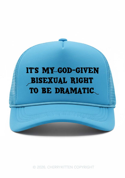 God Given Bisexual Right Pride Y2K Trucker Hat Cherrykitten