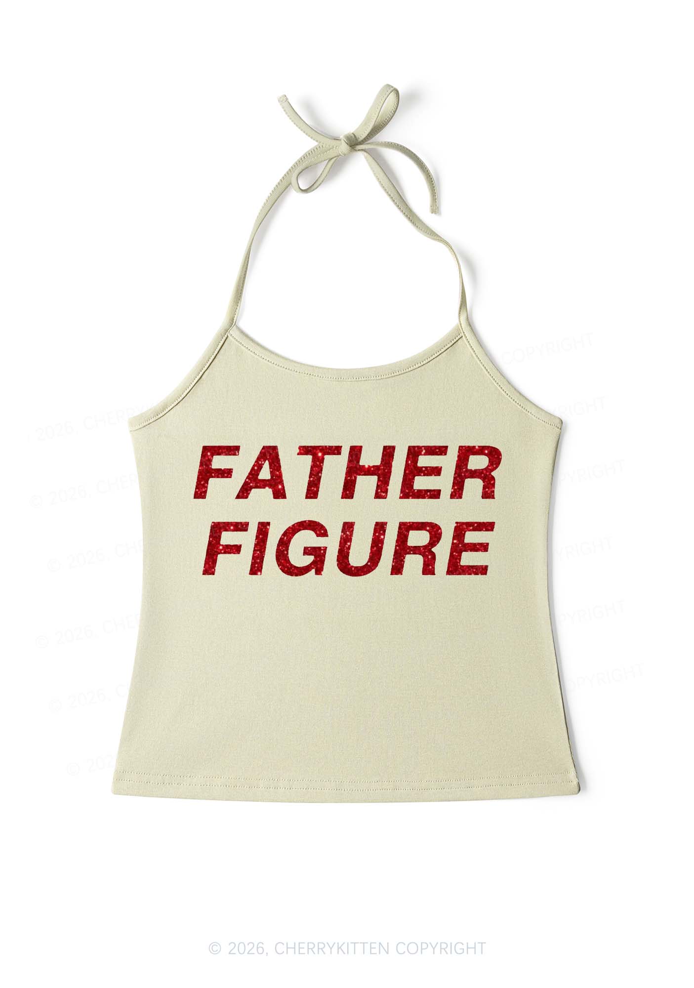 Glitter Father Figure Y2K Halter Neck Cami Cherrykitten
