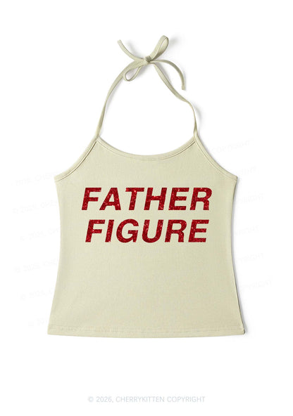 Glitter Father Figure Y2K Halter Neck Cami Cherrykitten