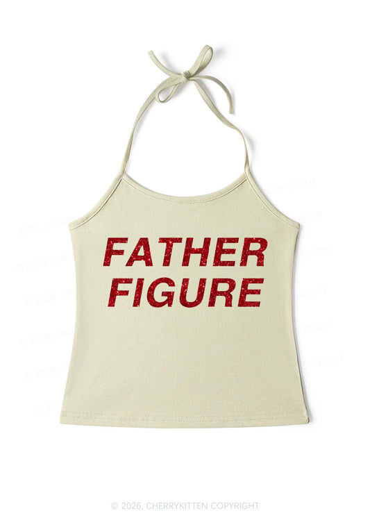 Glitter Father Figure Y2K Halter Neck Cami Cherrykitten
