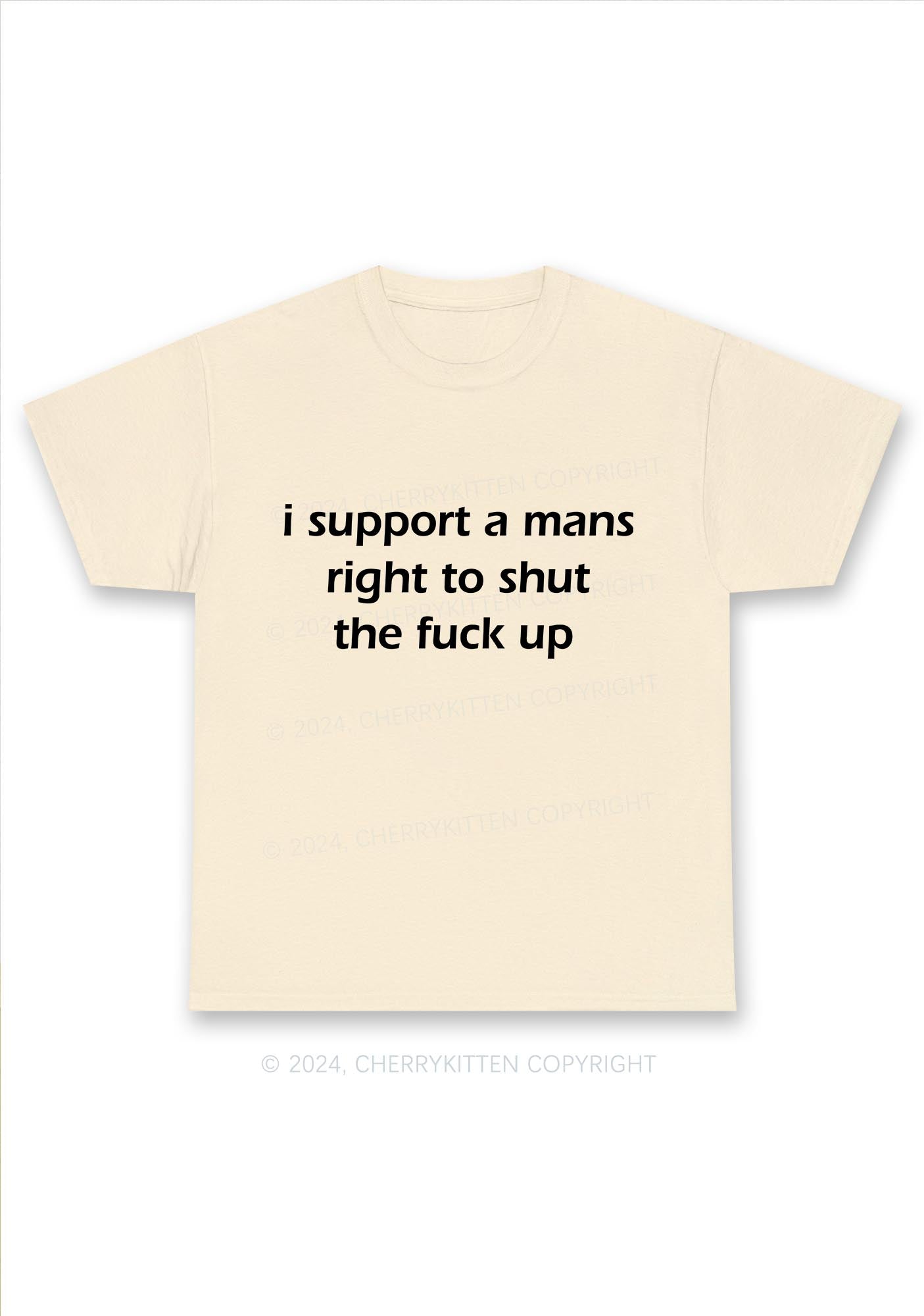 I Support A Mans Right Y2K Chunky Shirt Cherrykitten