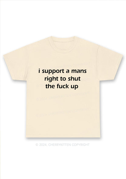 I Support A Mans Right Y2K Chunky Shirt Cherrykitten