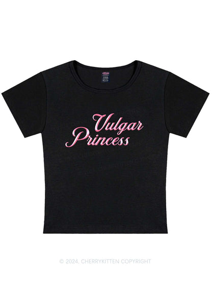Curvy Vulgar Princess Y2K Baby Tee Cherrykitten