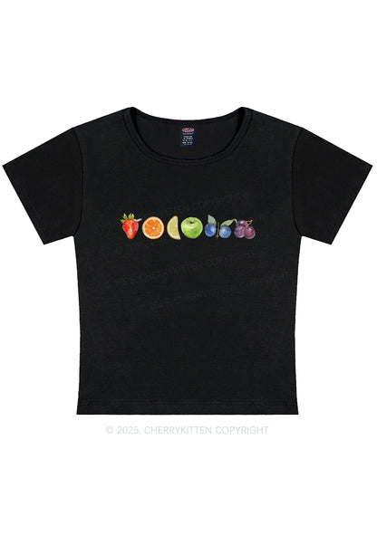 Curvy Six Fruity Pride Y2K Baby Tee Cherrykitten