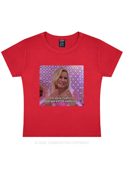 I Just Got Manicure Y2K Baby Tee Cherrykitten