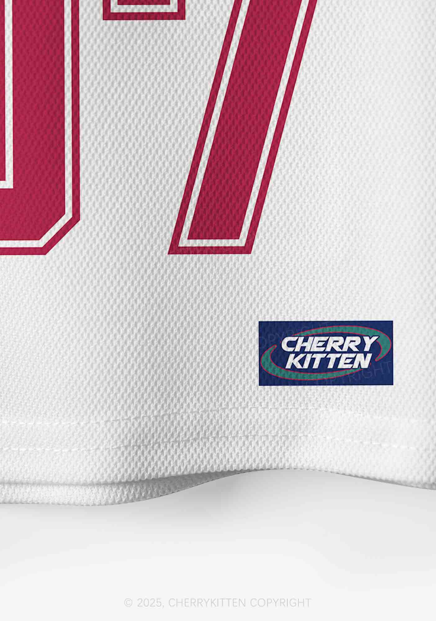 Custom Red Flame Y2K Crop Sport Jersey Shirts Cherrykitten