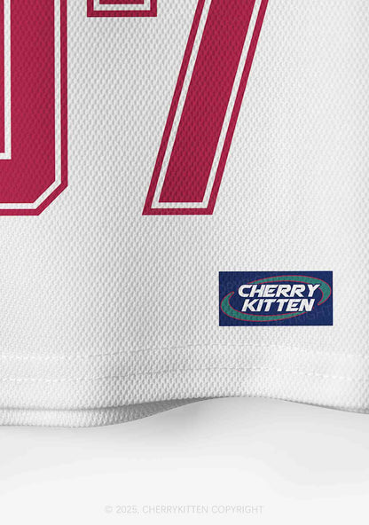 Custom Red Flame Y2K Crop Sport Jersey Shirts Cherrykitten
