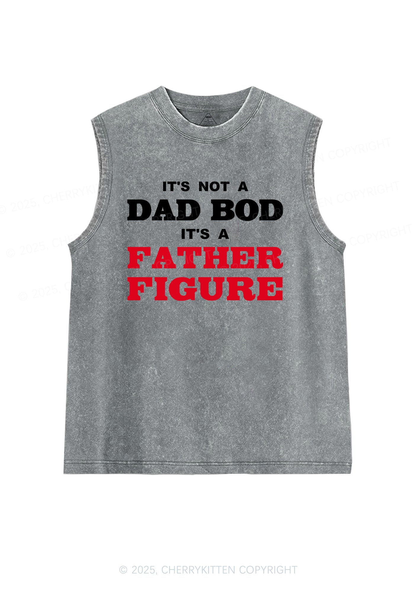 Dad Bod Father Figure Y2K Washed Muscle Tank Cherrykitten