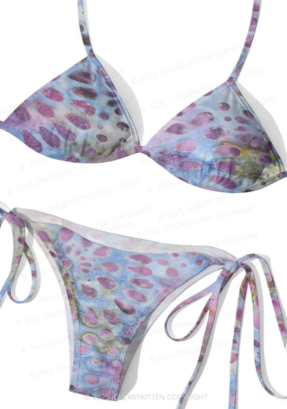 Exotic Bubble Y2K Print Bikini Set Cherrykitten