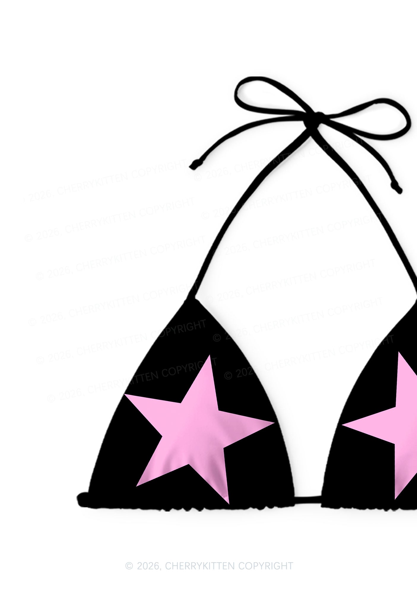 Pink Star Dyke Pride Y2K Print Bikini Set Cherrykitten