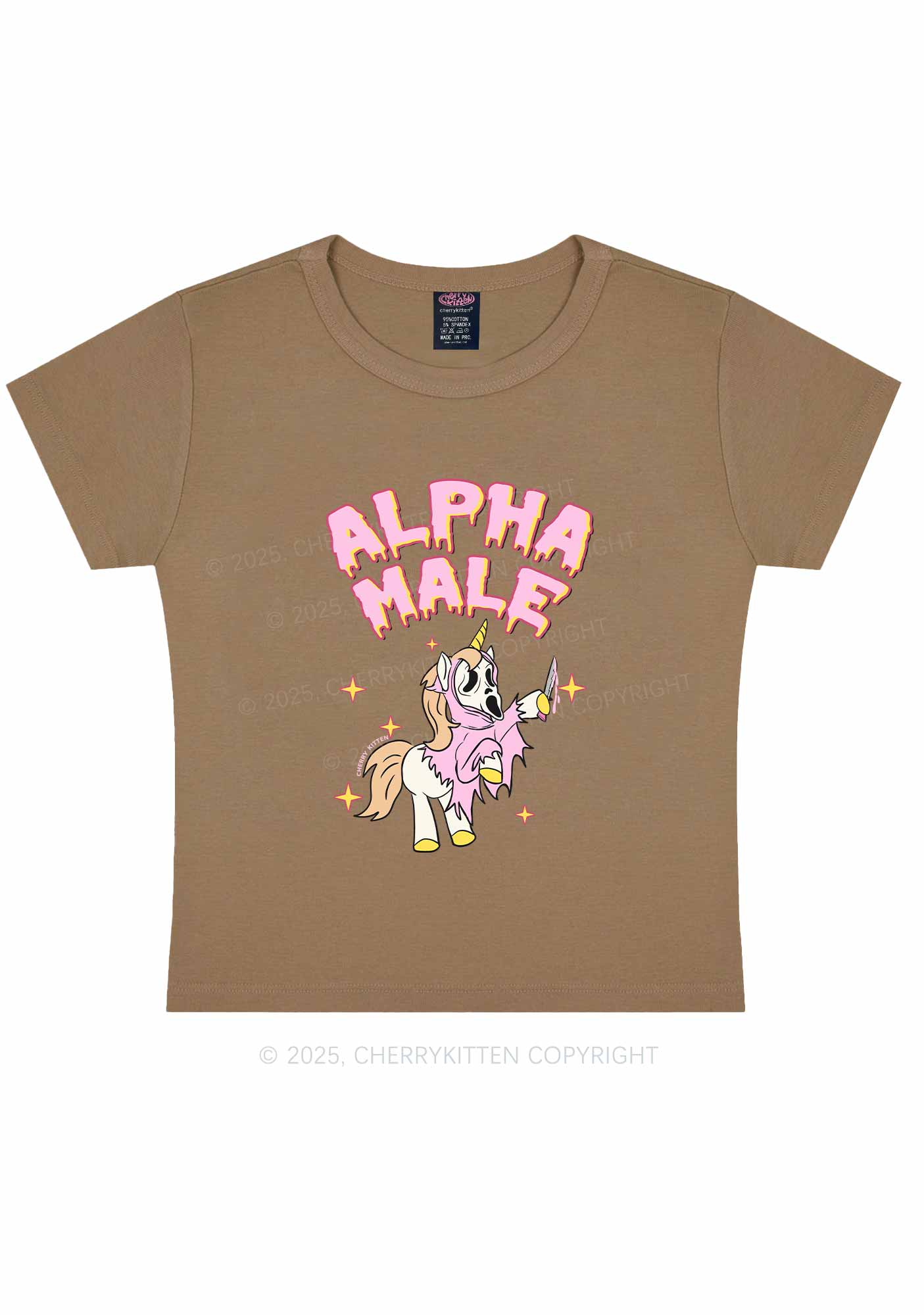 Halloween Unicorn Alpha Male Y2K Baby Tee Cherrykitten