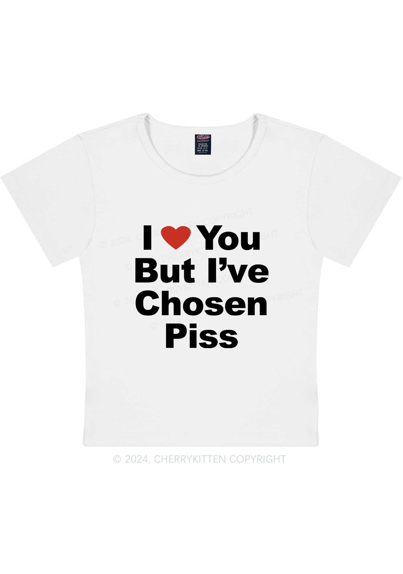 Curvy I've Chosen Piss Y2K Baby Tee Cherrykitten